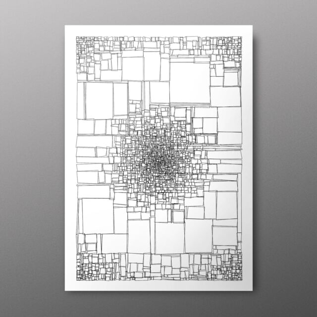 The Well 001 — 2022
.
→ 420mm x 594mm — Pen plot
→ Black archival ink on A2 220gr white acid-free paper
.
Made with @p5xjs
.
.
#plottertwitter
#NFTCommunity
#geometric
#intersection
#subdivision
#nftart
#cryptoart
⁣⁣⁣⁣⁣⁣#generativeart
#genartclub
#generativedesign
#proceduralart
#codeart
#processing
#p5js
#creativecodeart
#artxcode
#blackandwhite
#monochrome
#artprint
#graphicart
#inkdrawing
#pen
#ink
#penplotter
#axidraw