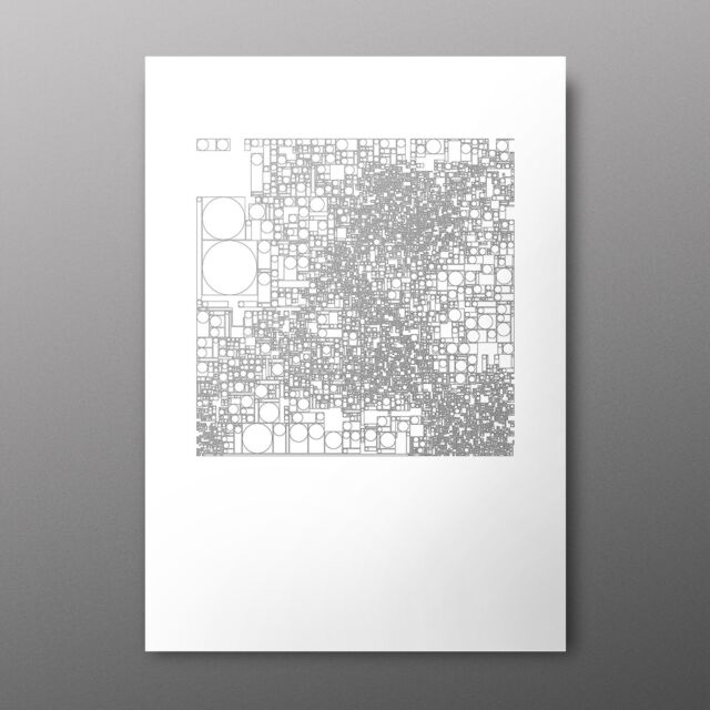 Cultured Crops 001 — 2022
.
→ 420mm x 594mm — Pen plot
→ Black archival ink on A2 220gr white acid-free paper
.
Made with @p5xjs
DM if you are interested in the #NFT and/or physical piece! 🙏
.
.
#plottertwitter
#NFTCommunity
#geometric
#intersection
#subdivision
#nftart
#cryptoart
⁣⁣⁣⁣⁣⁣#generativeart
#genartclub
#generativedesign
#proceduralart
#codeart
#processing
#p5js
#creativecodeart
#artxcode
#blackandwhite
#monochrome
#artprint
#graphicart
#inkdrawing
#pen
#ink
#penplotter
#axidraw