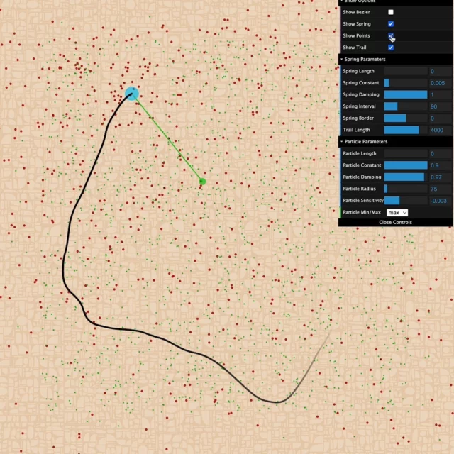 Set up a GUI to dial in all the params to get the right undulating, breathing movement.